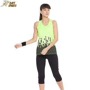 เสื้อกล้ามเล่นโยคะฟิตเนสของผู้หญิง,เสื้อกล้ามรัดรูปแห้งเร็วผ้าสแปนเด็กซ์สำหรับใส่วิ่งแขนกุดสีพื้น - Product Image 5