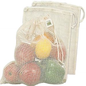 ถุงหูรูดตาข่ายทำจากผ้าฝ้ายออร์แกนิกใช้ซ้ำได้ช้อปปิ้งมอลล์ผลิตภัณฑ์ผักผลไม้พิมพ์ลายเป็นมิตรต่อสิ่งแวดล้อม - Product Image 2