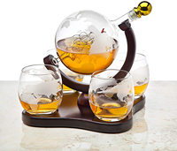 Verres à Whisky extensibles avec 4 boules, ensemble de verres de carafe à Whisky