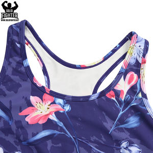 Soutien-gorge de sport pour femme, haute qualité, personnalisé, respirant, coupe-vent, en Spandex/Nylon, haute élasticité, imprimé par transfert thermique, pour la gym et le yoga - Product Image 5