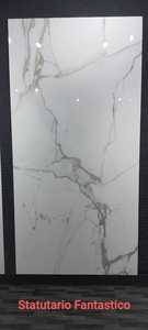 กระเบื้องพอร์ซเลนขัดเงาลายหินอ่อนคาร์ราราสีขาว ขนาด 1200x2400 มม. สำหรับตกแต่งห้องนั่งเล่นและผนังภายใน - Product Image 5