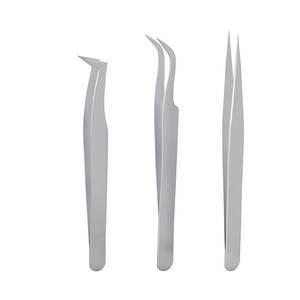 ชุดแหนบดัดขนตาสแตนเลสสตีลพร้อมโลโก้สั่งทำ ทนทานและนำกลับมาใช้ใหม่ได้ ความยาว 10 มม. ผลิตในปากีสถาน สำหรับขาย - Product Image 1