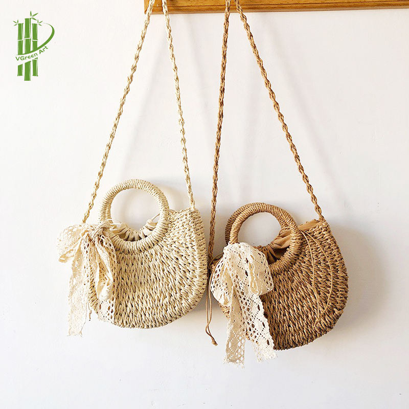 Sac d'été fait à la main pour enfants, avec nœud, à bandoulière