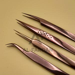 Pince à épiler à volume de 90 degrés, meilleure isolation, couleur plasma or rose, extension de cils en acier inoxydable massif, pointue - Product Image 2