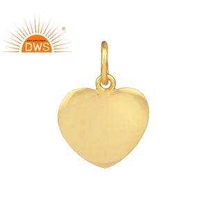 Colgante con forma de corazón de diseño para mujer, joyería Lisa chapada en oro de Ley 925, fabricante de joyería - Product Image 1