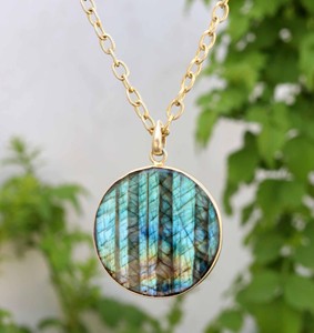 Pendentif personnalisé en or de haute qualité, labradorite, chaîne décorative - Product Image 4