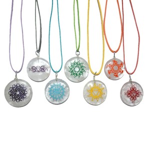 Wholesaler of New <b>Chakra</b> Meditation Color Symbol Pendant <b>Set</b> : New <b>Chakra</b> Meditation Color Symbol Pendant <b>Set</b> at Low Price - Product Image 1