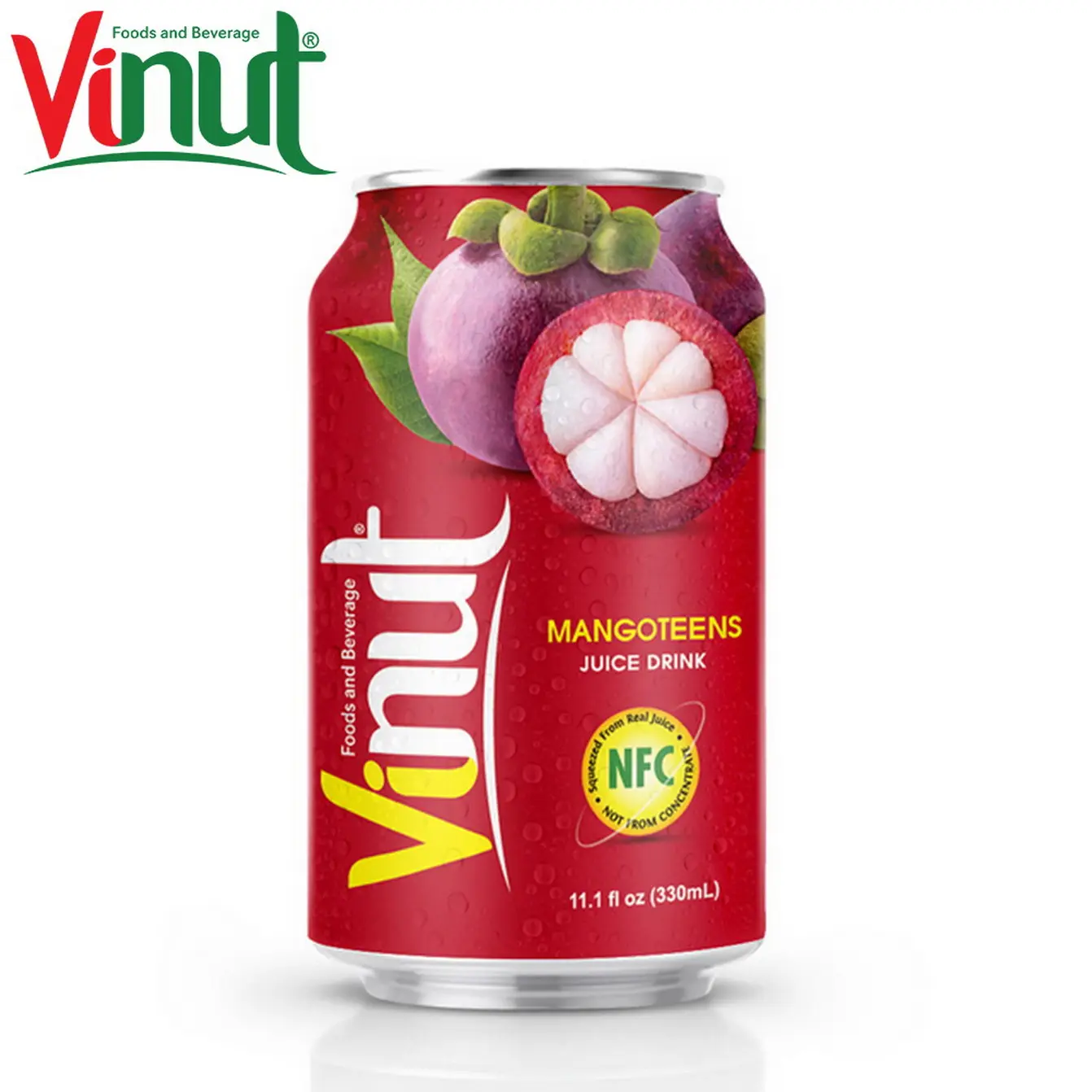 VINUT Can 330มล. (กระป๋อง) นํ้ามังคุดรสดั้งเดิม,ผลิตภัณฑ์ OEM เครื่องดื่มบรรจุใหม่ HACCP และ ISO ได้รับการรับรอง