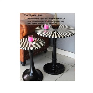 Soporte de mesa con incrustaciones de resina alto a pedido soporte de mesa con incrustaciones de hueso en un cuerno para beber asequible - Product Image 1