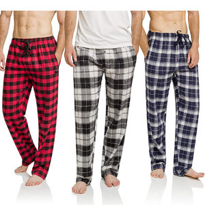 Pantalon de pyjama en flanelle pour homme Bas en coton brossé à carreaux Pantalon slim - Product Image 5