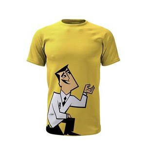 T-shirt imprimé à col rond de couleur verte à bas prix pour hommes 90% coton et 10% élasthanne - Product Image 4