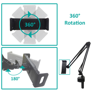 Có thể điều chỉnh nhôm hợp kim cổ ngỗng khung cánh tay cho điện thoại máy tính bảng bàn đứng linh hoạt gắn giường làm việc <span class=keywords><strong>iPad</strong></span> Điện thoại di động tương thích - Product Image 5