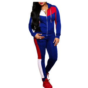 <b>Long</b> Sleeve Hooded Pullover Sweatshirt <b>Matching</b> Jogger Sweatpants 2-Piece Unisex Tracks Set Polyester/Cotton Printed - Product Image 2