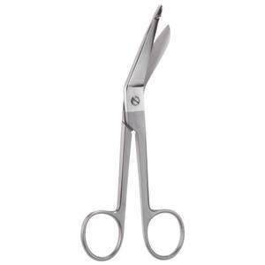 Lister 5.5 ''(14cm) Ciseaux à pansement coudés manuels en acier inoxydable Base d'instrument chirurgical Certifié CE Classe I - Product Image 3