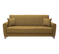 EVA Schlafsofa Hochwertiger Stoff Dreisitzer Modern Massivholz-Bezug Klick-Klack-Mechanismus Stauraum Luxuriöses Design für Wohnzimmer