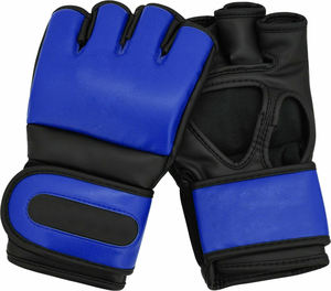Gants de boxe demi-doigt sur mesure de haute qualité en cuir synthétique PU tailles de 8oz et 12oz pour l'entraînement et les combats en plein air - Product Image 1