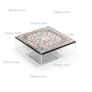 Caja de dulces acrílicos con tapa de trabajo MOP Caja de fruta seca para aperitivos de forma cuadrada de la mejor calidad al precio más barato - Product Image 5