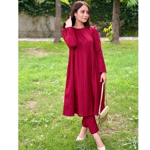 ชุดเดรสสนามหญ้า3ชิ้นสีเขียว,ใหม่ชุดปากีสถานสำหรับสุภาพสตรีเครื่องฤดูร้อนและฤดูหนาวสไตล์อินเดีย - Product Image 4