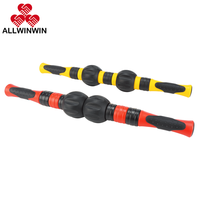 ALLWINWIN MSK07 Bâton de massage - Rouleau de massage musculaire souple et détachable à 2 billes pour les jambes