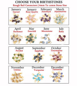 Raw pink Tourmaline Gemstone Connector Gold Electroplating Charms Connector Birthstone 8 -10mm Designer Findings <b>Pendant</b> - Product Image 3