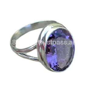 high quality amethyst ring manufacturer hot selling 925 sterling silver amethyst ring purple gemstone jewelry bohemian rings