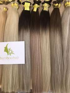 แบมบูผมแพลตตินัมสีบลอนด์ Ombre ทอผมมนุษย์สี #613และ #60 Ombre ต่อผมสีสวย - Product Image 2