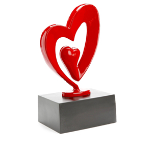 Funeral Urns Cast Aluminum Bronze Antique Heart Sculpture Cremation Urn at Low Price <b>Memorial</b> Ashes <b>Box</b> <b>Keepsake</b> Urn - Product Image 3