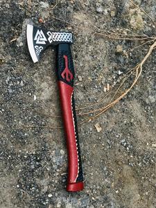 Handmade Custom High Carbon Steel Forged Viking Axe Versatile Damascus Axe <b>Head</b> Hatchet Hickory Wood Vintage <b>Style</b> Camping - Product Image 3