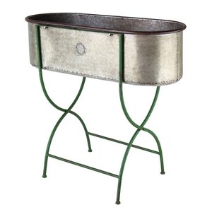 Grande jardinière ronde avec support Pot conteneur design tendance pour jardin maison de ferme parc pépinière motif à la mode - Product Image 1