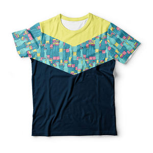 Patch Work With Custom Printing Design Short Sleeve New Arrival High Quality Casual Wear T-Shirts Mens - Product Image 1