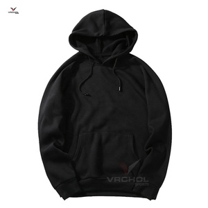 Sweat à capuche de mode OEM en coton solide anti-rétrécissement bordures côtelées technique brodée méthode de tissage tricoté - Product Image 4