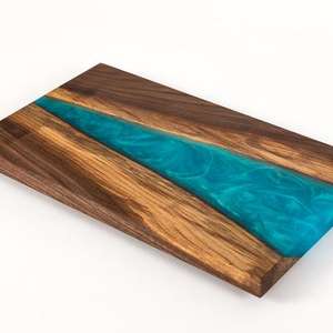 Tabla de cortar de madera de resina de lujo hecha a mano, tabla de quesos de Navidad, tabla de quesos de resina, tabla de cortar de muestra de charcutería gratis - Product Image 2