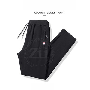Custom Design Men's Plus Size Sport Sweatpants Lightweight Windproof Cotton Unique Casual Style with Loose Fit and Mid Waist - Product Image 1
