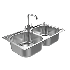 Traditional <b>Kitchen</b> <b>Sink</b> by Stainless Steel Double Bowl Made in Viet Nam Brand - Product Image 2
