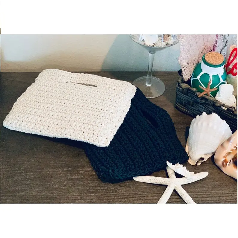 Bolso de mano tejido a mano para mujer, bolsa de mano de ganchillo, hecho a mano, diseño de macramé, monedero bohemio, decoración