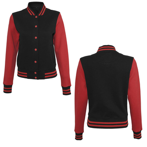 Veste universitaire Letterman de baseball personnalisée pour femmes vente en gros conception vierge unie avec manches en cuir respirant pour l'hiver - Product Image 6