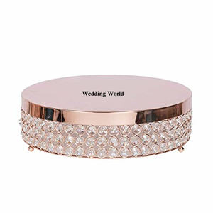 Support à gâteau en métal fini or rose Support à gâteau fait main de qualité supérieure Support à gâteau de créateur abordable de qualité supérieure - Product Image 1