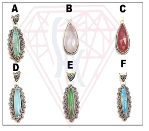 Piedras preciosas naturales hechas a mano Vintage chapado en oro de moda oxidado Birthstone Boho colgantes para joyería - Product Image 1