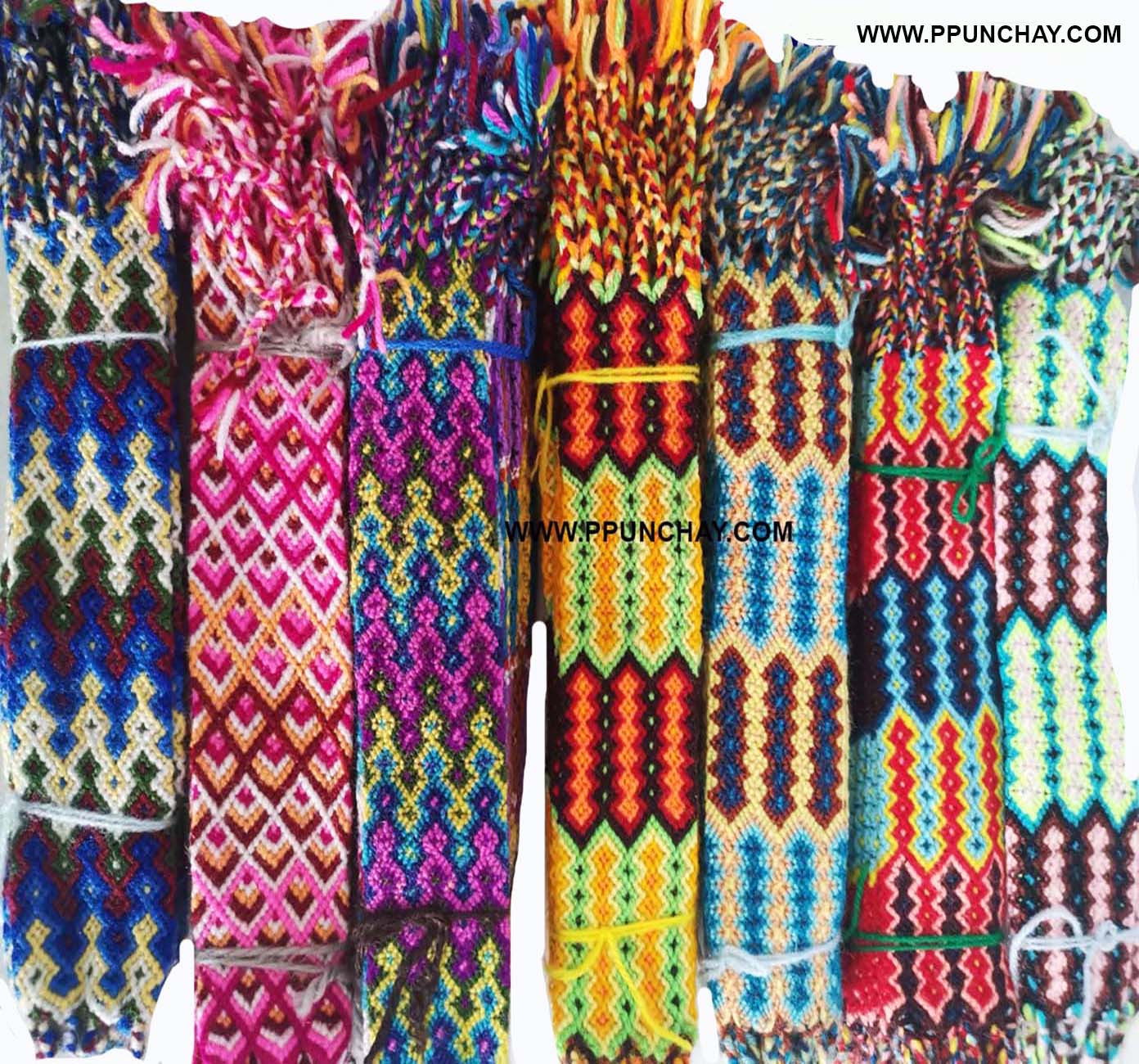 Браслет дружбы, шерстяные браслеты дружбы 4 см, этнический андийский ручной работы Ppunchay, Перу