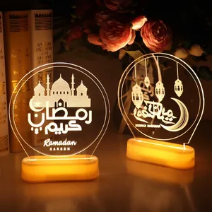 Đèn Lồng LED Lễ Hội Ramadan Lâu Đài Mặt Trăng Đèn Dầu 3D Đèn Treo Phòng Bố Trí Lâu Đài Trang Trí Đèn Trang Trí