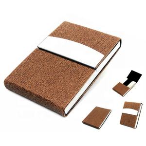 Tendencia al por mayor cuaderno de calidad superior superventas verde logotipo imprimible tarjetero de polipiel - Product Image 4