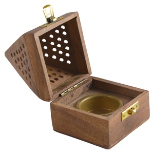 Encensoir en bois dur, Design pour brûleur d'encens, accessoire de Table - Product Image 3