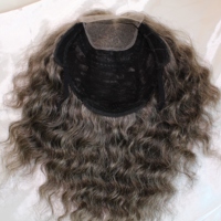 Perruque en cheveux humains gris vietnamiens de haute qualité, nouée à la main, 100 % vierge, avec dentelle frontale, perruques vierges brutes