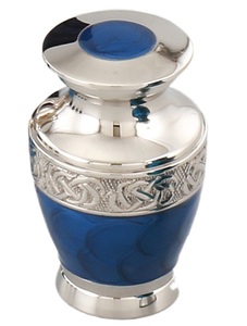 Urna de diseñador de estilo americano de Metal satinado colorido, recuerdo Interior de terciopelo memorable para cenizas conmemorativas o uso del bebé - Product Image 5