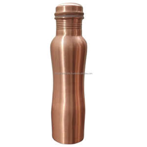 Botella de agua de cristal 100% de cobre puro, a prueba de fugas, para Ayurveda, 950ML, precio personalizado de alta calidad - Product Image 3