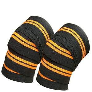 Unisex Custom Logo Cotton Gym Knee Wraps Adjustable Powerlifting Weightlifting Supports for <b>Fitness</b> <b>Safety</b> - Product Image 4