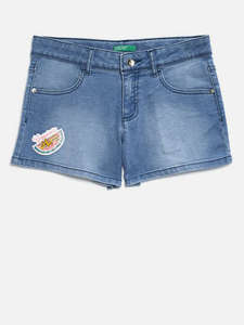 OEM-pantalones cortos de tela vaquera para niños, Shorts con agujeros de cintura media a la moda para bebés de 2 a 6 años, para verano - Product Image 3