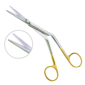 Surgical KNIGHT Scissors Supercut <b>Tungsten</b> Carbide insert 18cm Angled - Product Image 1