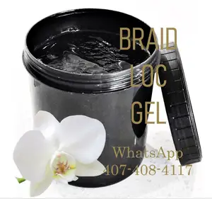USA wholesale Braid Loc gel salon grade bulk size moisturizing no flakes with Argan oil Vitamins for Curly Coarse Kinky 4C hair