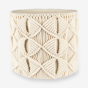 Cesta de macramé bohemio 2025-Color y tamaño personalizados hechos a mano OEM/ODM disponible para grandes almacenes de ISAR - Product Image 1